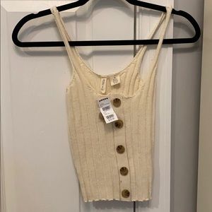 tillys button cropped tank